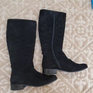 Suede leather black boots, 7.5. Marmi shoes store